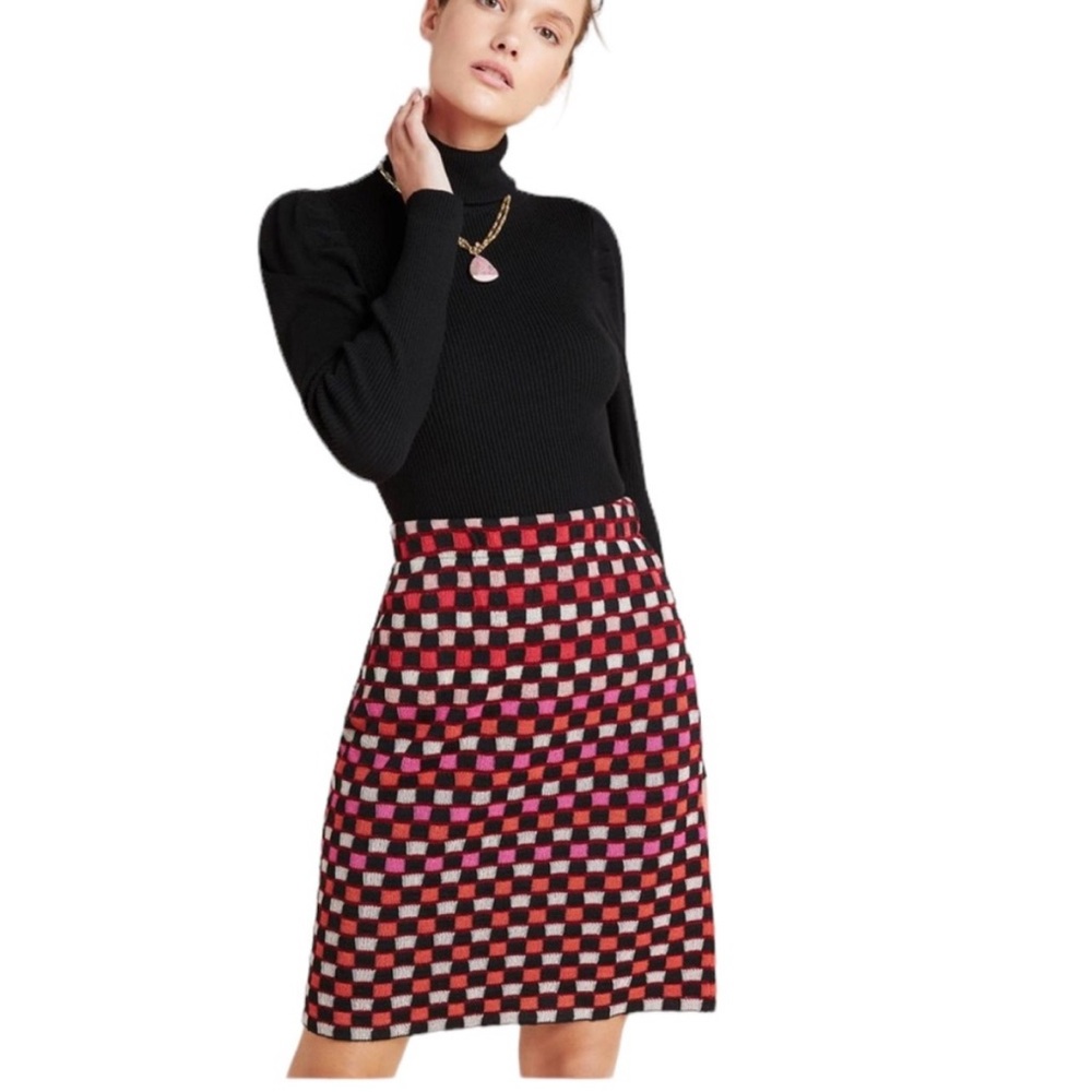 Aldomartins for Anthropologie. Stylish Checkered Skirt. Excellent Condition Sz M